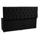 Ver imagem 3 de Calçadeira Recamier Baú Queen 1,60m Madrid Suede - Pallazio - Preto