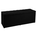 Ver imagem 1 de Calçadeira Recamier Baú Queen 1,60m Madrid Suede - Pallazio - Preto