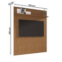 Ver imagem 3 de Painel Frisado Siena Sala para TV até 60 Polegadas 160 cm Cedro