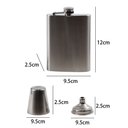 Ver imagem 6 de Kit Cantil de Bolso Inox Copos Funil Portátil Premium 6 Pçs