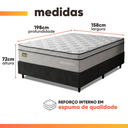 Ver imagem 3 de Cama Box Desmontável Queen Ortopédica D33 158x198x72cm Minotauro Hellen
