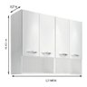 Armário Embutido Modulado Na Parede 4 Portas Branco Lindo - 4