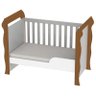 Berço Mirelle e Cômoda Mariah Branco Acetinado Amadeirado com Colchão Gazin – Carolina - 3