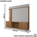 Ver imagem 3 de Estante Home Tv 65 Pol 201 Cm Atlanta Cinamomo Off White Bechara