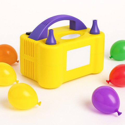 Inflador Compressor Balão Bexiga 2 Bico Festa Aniversário:amarelo110v