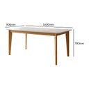 Ver imagem 3 de Mesa de Jantar com Kit 6 Cadeiras Madeira Maciça Siera/Dakota Cerejeira Nevoa