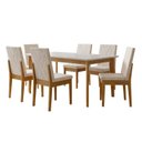 Ver imagem 2 de Mesa de Jantar com Kit 6 Cadeiras Madeira Maciça Siera/Dakota Cerejeira Nevoa