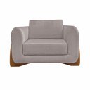 Ver imagem 7 de Kit 2 Poltronas Decorativas Pés em Madeira Buzz Linho Areia Rústico - Gran Belo