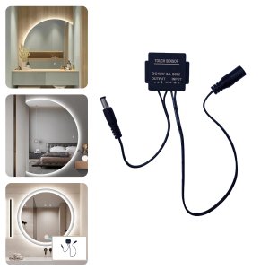 Dimmer 12v, 3a, 36w, Botão Touch, Interruptor de Espelho, Sensor de Toque (liga/desliga) P/ Fita Led