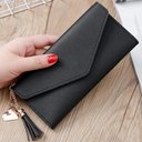 Ver imagem 2 de Carteira Feminina Preta Porta Documentos Cartões Pu