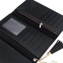 Ver imagem 5 de Carteira Feminina Preta Porta Documentos Cartões Pu