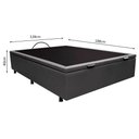 Ver imagem 4 de Base Box Baú para Cama Viúva 128x188cm Liz S05 Sintético Cinza - Mpozenato