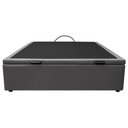 Ver imagem 6 de Base Box Baú para Cama Viúva 128x188cm Liz S05 Sintético Cinza - Mpozenato