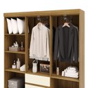Ver mais imagens de Guarda-Roupa Casal 6 Portas 2 Gavetas Panama Marrom/Nature/Brisa/Champagne