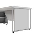 Ver mais imagens de Mesa Executiva com Armário Lateral e Caixa de Tomadas 3 Gavetas 180cm Corporate Cinza