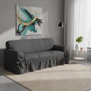 Ver imagem 1 de Capa de Sofá Patrícia 3 Lugares Avulso - Grafite