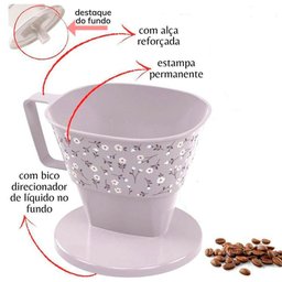 Suporte para Filtro de Café Orquídea Malbec 103 - Cinza | U - 5