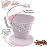 Suporte para Filtro de Café Orquídea Malbec 103 - Cinza | U - 5