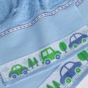 Ver imagem 4 de Kit 2 Toalhas Infantil Encantar Banho e Social Macias: Carrinhos Azul
