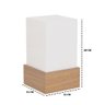 Abajur/luminária Mesa Box Mdf Louro Freijo Difusor Acrílico.:louro Freijó - 3
