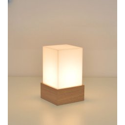 Abajur/luminária Mesa Box Mdf Louro Freijo Difusor Acrílico.:louro Freijó - 2