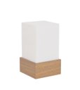 Ver imagem 1 de Abajur/luminária Mesa Box Mdf Louro Freijo Difusor Acrílico.:louro Freijó