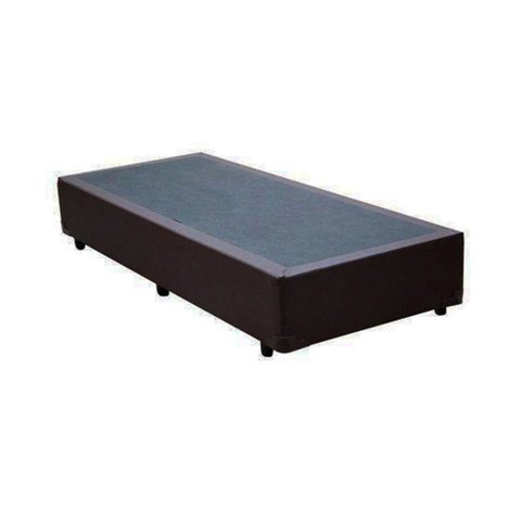 Base Box Solteirão King Blindado Sintético Marrom 203x96x40xm