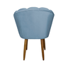 Cadeira Poltrona Sala de Jantar Penteadeira Reforçada Decorativa Pétala Suede Azul Marinho - 3