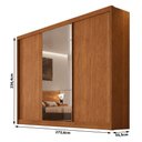 Ver imagem 3 de Guarda Roupa Casal Duna 3 Portas 8 Gavetas com Espelho Cinamomo - Novo Horizonte