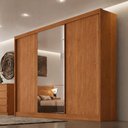 Ver imagem 4 de Guarda Roupa Casal Duna 3 Portas 8 Gavetas com Espelho Cinamomo - Novo Horizonte