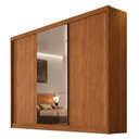 Ver imagem 1 de Guarda Roupa Casal Duna 3 Portas 8 Gavetas com Espelho Cinamomo - Novo Horizonte