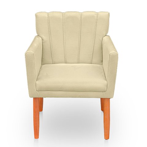 Poltrona Cadeira para Sala Elegante Confortável e Reforçada Carol Suede