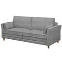 Ver imagem 1 de Sofá Living 3 Lugares 220cm Pés Madeira Efraim F05 Veludo Prata - Mpozenato