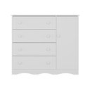 Ver imagem 5 de Cômoda Infantil 95cm 1 Porta e 4 Gavetas Realeza Multimóveis Mp4454 Branco Branco
