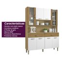 Ver imagem 6 de Armário de Cozinha Compacta 8 Portas 2 Gavetas Paris - Freijó/supremo/cp-ripado Freijó