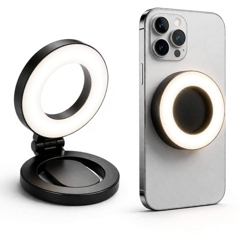 Luz LED para Celular Magnética com 2 Modos de Iluminação