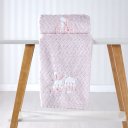 Ver imagem 3 de Cobertor Bebê Fluffy 110x90 com Aplique Bordado Malve