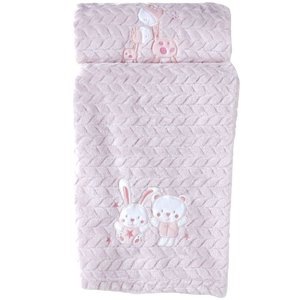 Cobertor Bebê Fluffy 110x90 com Aplique Bordado Malve