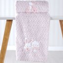 Ver imagem 2 de Cobertor Bebê Fluffy 110x90 com Aplique Bordado Malve