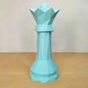 Ver imagem 1 de Rainha - Peça Decorativa De Xadrez , Estatueta 13.5 Cm De Altura - Toque 3D:Azul Tiffany