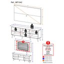 Ver imagem 4 de Rack com Painel TV 65" Retrô Flórida Up Multimóveis MP1042