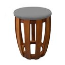 Ver imagem 1 de Puff Garden Suede Cinza - Dominic Decor