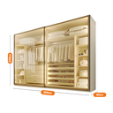 Ver imagem 4 de Guarda Roupa Samara 2 Portas Reflecta Flutuantes 100 MDF - Móveis Europa