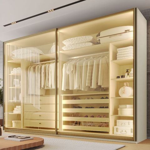 Guarda Roupa Samara 2 Portas Reflecta Flutuantes 100 MDF - Móveis Europa
