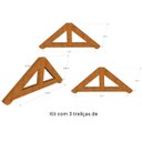 Ver imagem 2 de KIT 3 peças de Treliça para cobertura ou pequenos telhados de madeira Pinus tratado 1,0x0,50 metros 
