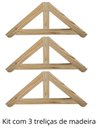 Ver imagem 1 de KIT 3 peças de Treliça para cobertura ou pequenos telhados de madeira Pinus tratado 1,0x0,50 metros
