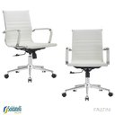 Ver imagem 4 de Kit 2 Cadeiras Office Giratória Manhattan Diretor Pu Várias Cores Braços Fixos - Fratini
