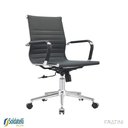 Ver imagem 2 de Kit 2 Cadeiras Office Giratória Manhattan Diretor Pu Várias Cores Braços Fixos - Fratini