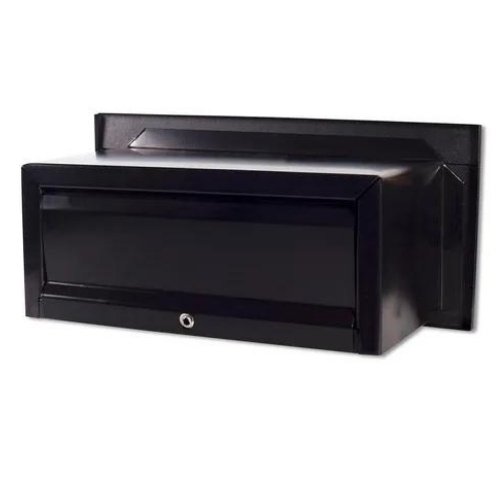 Caixa de Correio Moderna Inox Luxo Preto Muro Parede Embutir (p) - 10