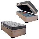Ver imagem 1 de Cama Box Baú Solteiro Sintético + Colchão de Espuma D33 - Sereneprime - 88cm Bege